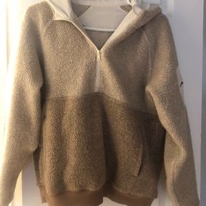 Beige Mega Fleece Outdoor Voices zip